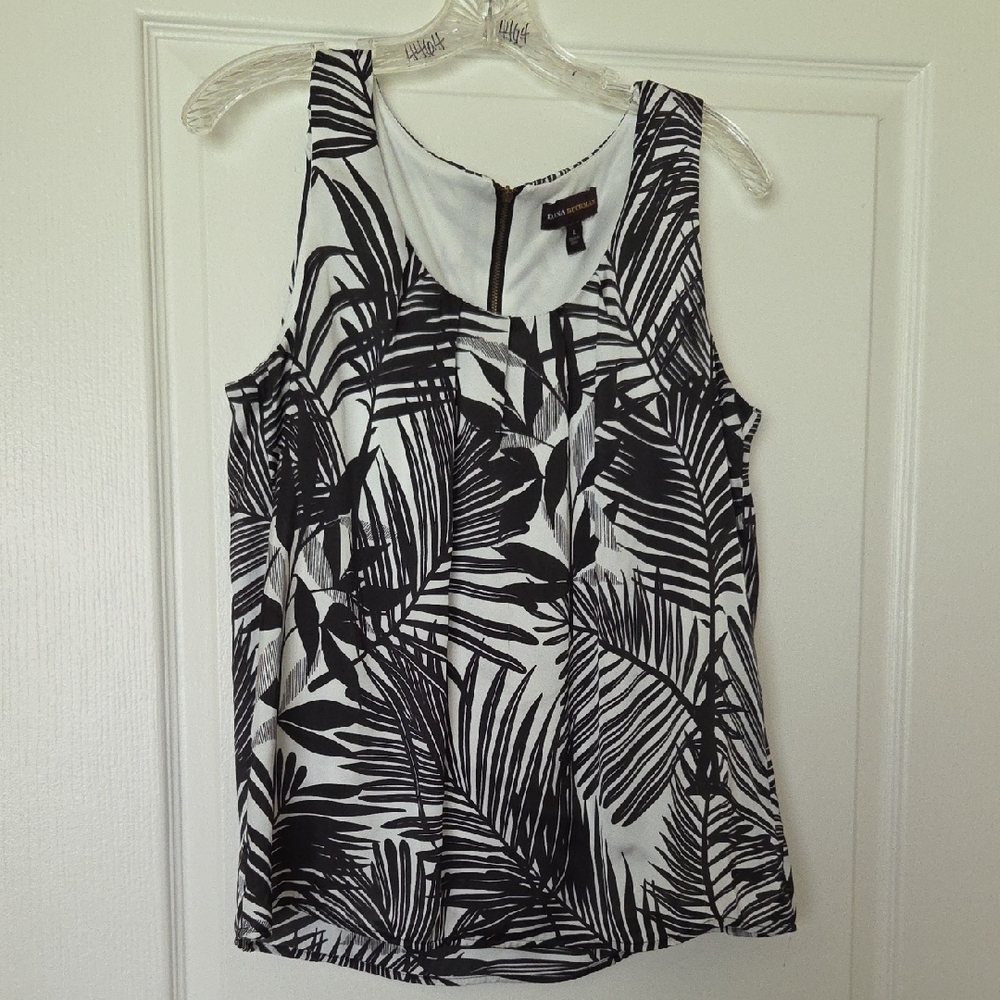 Dana Buchman Black and White Sleeveless Tank Top